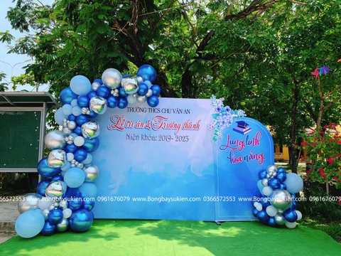 Backdrop Bóng Bay Trang Trí Lễ Trưởng Thành