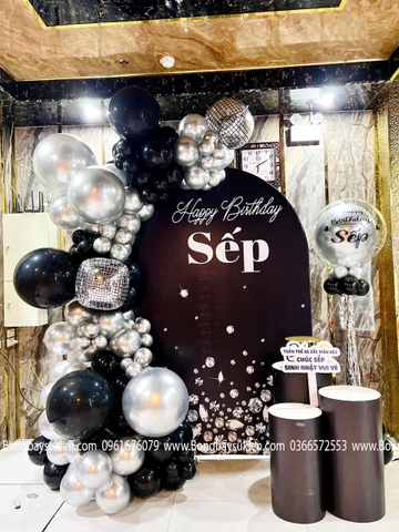 Backdrop Bóng Bay Trang Trí Sinh Nhật Sếp 1