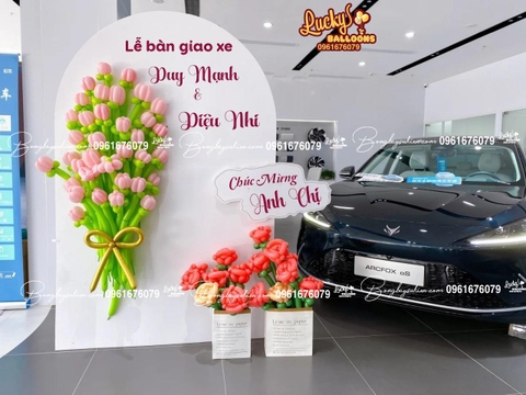 BACKDROP HOA BÓNG BAY BÀN GIAO XE Ô TÔ 8