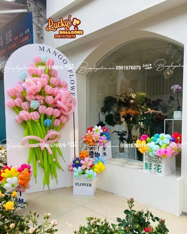 BACKDROP HOA BÓNG BAY KHAI TRƯƠNG CỬA HÀNG 3