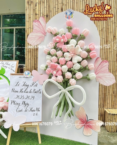 BACKDROP HOA BÓNG BAY LỄ TỔNG KẾT NĂM HỌC
