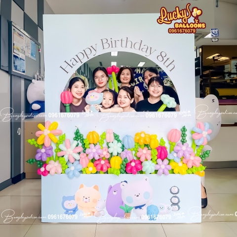 BACKDROP HOA BÓNG BAY SINH NHẬT BÉ GÁI