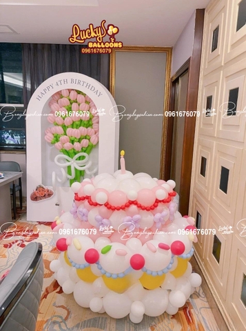 BACKDROP HOA BÓNG BAY SINH NHẬT BÉ YÊU ĐẸP