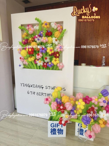 BACKDROP HOA BÓNG BAY SINH NHẬT BÉ YÊU