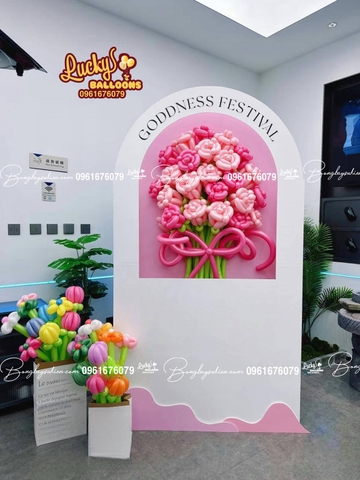 BACKDROP HOA BÓNG BAY SINH NHẬT CÔNG TY 2