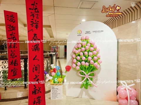 BACKDROP HOA BÓNG BAY SINH NHẬT CÔNG TY 9