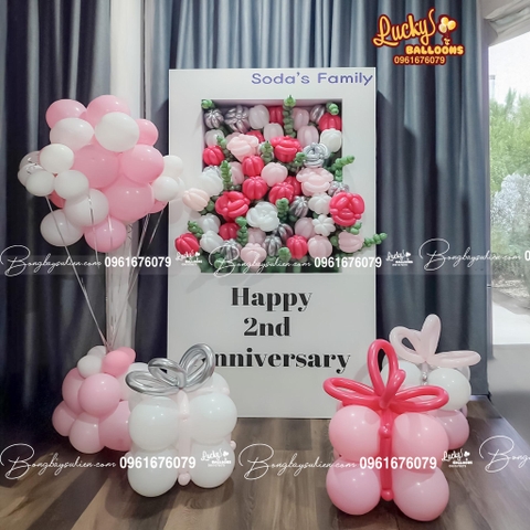 BACKDROP HOA BÓNG BAY SINH NHẬT CÔNG TY