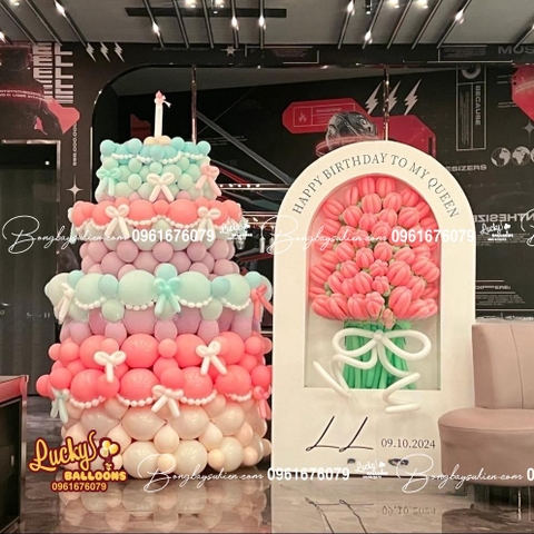 BACKDROP HOA BÓNG BAY TRANG TRÍ SINH NHẬT NGƯỜI LỚN