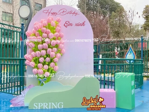 BACKDROP HOA BÓNG BAY SINH NHẬT NGƯỜI YÊU 1