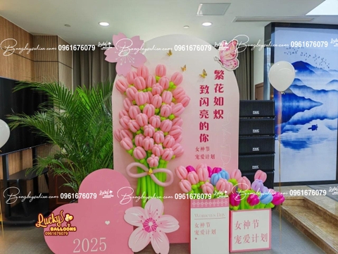 BACKDROP HOA BÓNG BAY SINH NHẬT VỢ YÊU 12