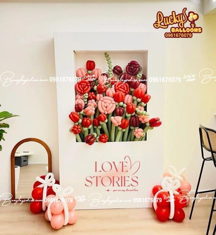 BACKDROP HOA BÓNG BAY TRANG TRÍ SINH NHẬT VỢ