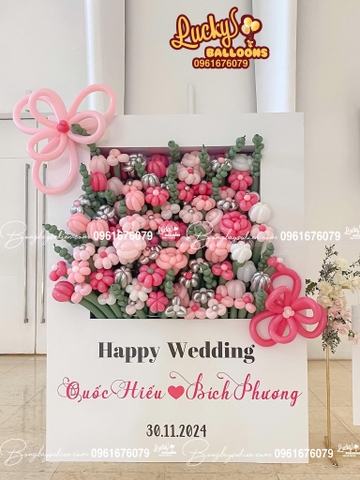 BACKDROP HOA BÓNG BAY TRANG TRÍ ĐÁM CƯỚI