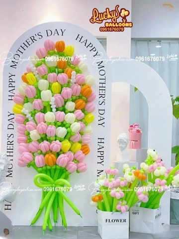 BACKDROP HOA BÓNG BAY TRANG TRÍ NGÀY CỦA MẸ
