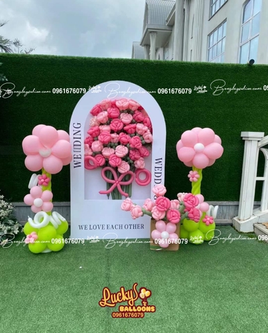 BACKDROP HOA BÓNG BAY TRANG TRÍ TIỆC CƯỚI