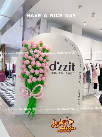 BACKDROP HOA BONG BÓNG KHAI TRƯƠNG CỬA HÀNG