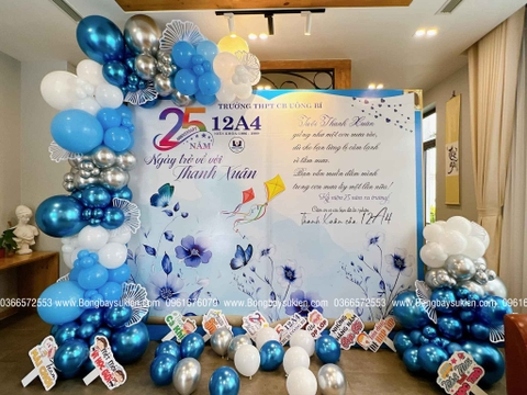 Backdrop Họp Lớp 25 Năm Ngày Ra Trường Đẹp