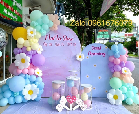 Backdrop trang trí khai trương đẹp tại Hà Nội