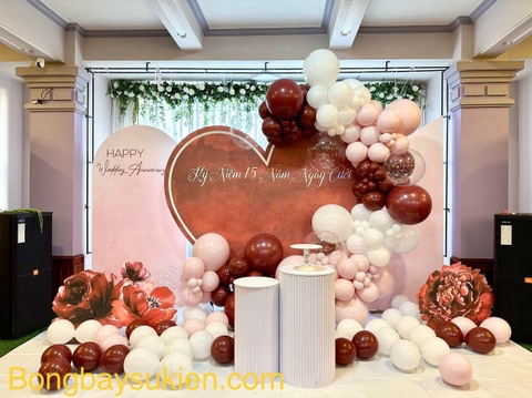 Backdrop Kỷ Niệm Ngày Cưới Happy Anniversary