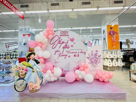 Backdrop Ngày Quốc tế Phụ nữ 8/3 Xinh