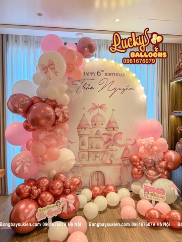 Backdrop sinh nhật bé gái 1 tuổi tại Đống Đa