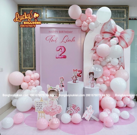 Backdrop sinh nhật bé gái 1 tuổi tại Hà Đông
