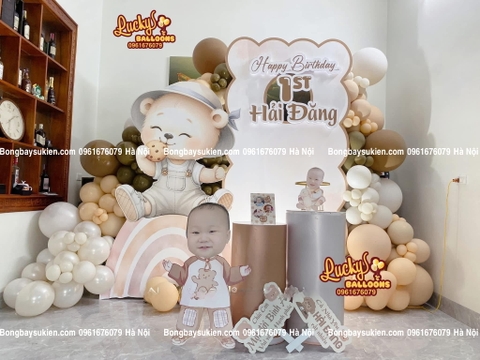 Backdrop sinh nhật bé trai 1 tuổi Hà Nội