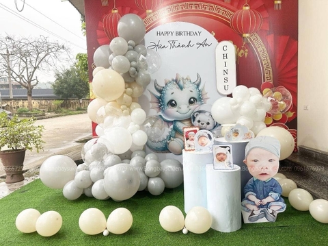 Backdrop Sinh Nhật Bé Trai Tuổi Rồng Giá Rẻ