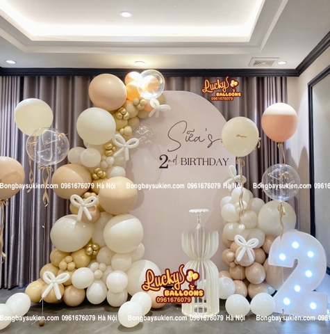 Backdrop sinh nhật bóng bay nghệ thuật