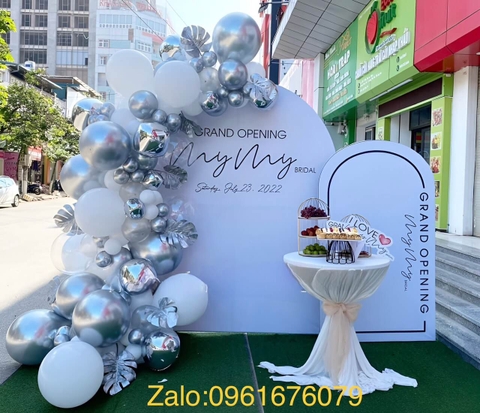 Backdrop trang trí khai trương đẹp tại Hà Nội