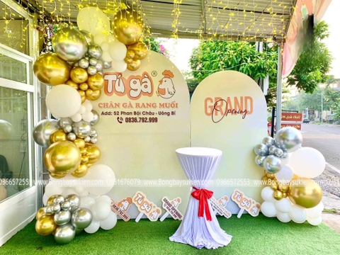 Backdrop Trang Trí Khai Trương Nhà Hàng