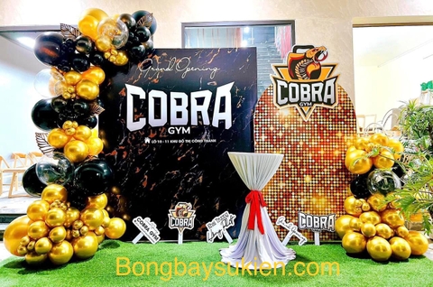 Backdrop trang trí khai trương phòng Gym