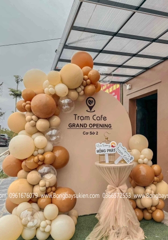 Backdrop Trang Trí Khai Trương Quán Cà Phê