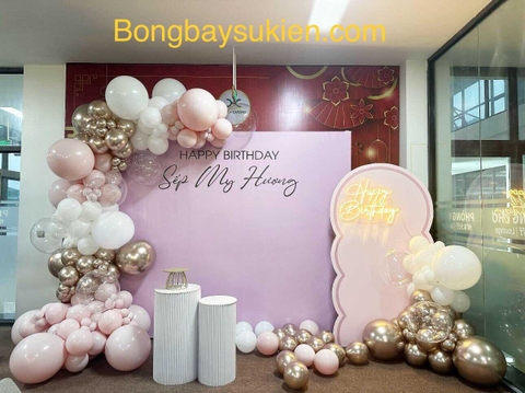 Backdrop Trang Trí Sinh Nhật Sếp Nữ