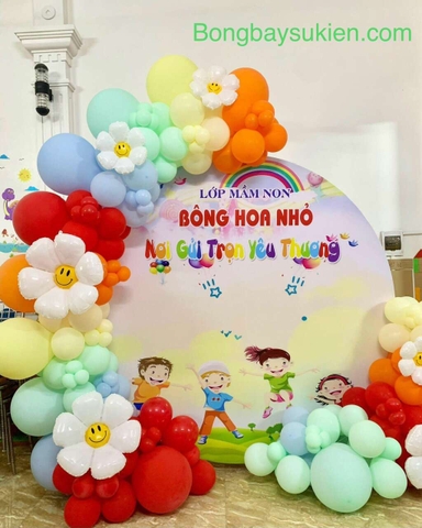 Backdrop Trang Trí Tổng Kết Cuối Năm Mầm Non