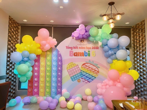 Backdrop Trang Trí Sân Khấu Tổng Kết Năm Học