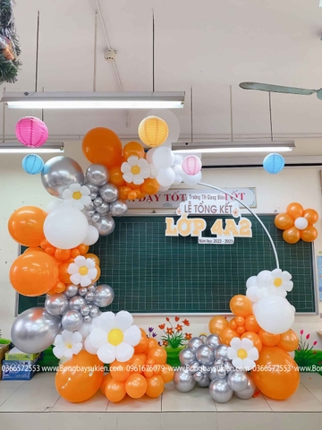 Background Bóng Bay Lễ Tổng Kết Năm Học Đẹp