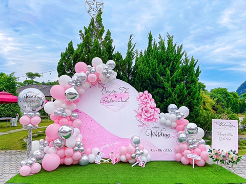 Background đám cưới ngoài trời