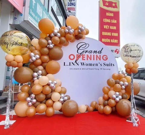 Background trang trí khai trương giá rẻ tại Hà Nội