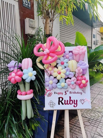 Bảng hoa bóng bay khai trương giá rẻ