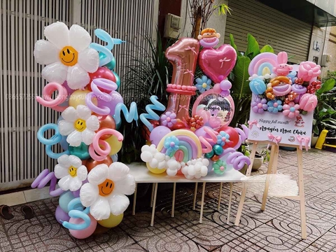 Bảng hoa bóng sinh nhật cho bé tại Hà Đông