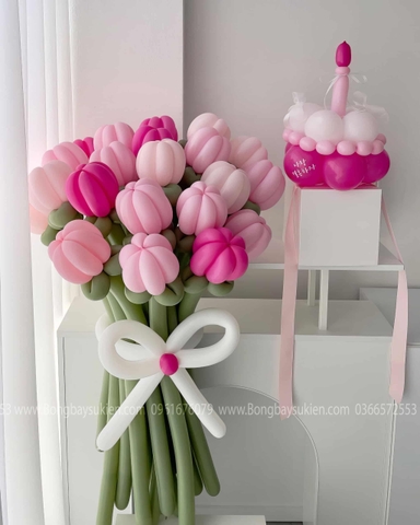 Bó Hoa Tulip Hoa Bóng Bay Đẹp Tại Hà Nội 3 