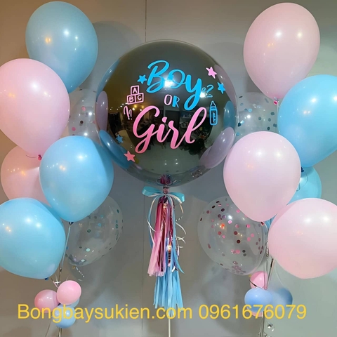Bóng Bay Jumbo Đoán Giới Tính Bé Boy or Girl