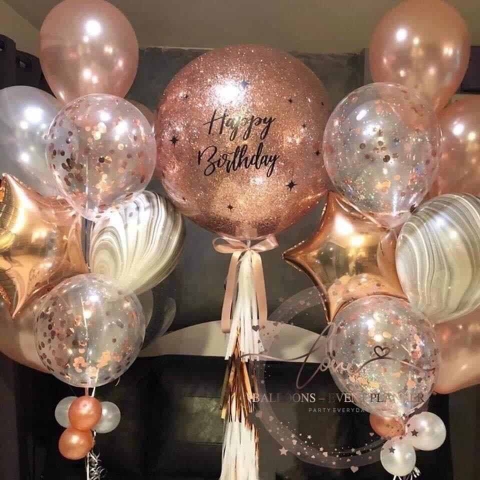 Bóng bay Jumbo in chữ màu hồng tại Hà Nội