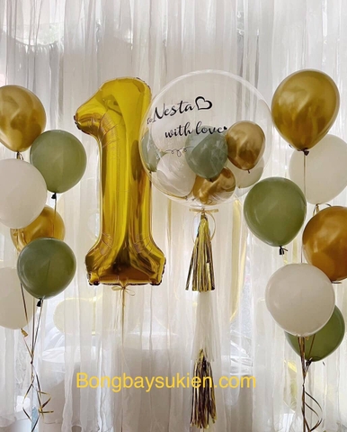 Bóng bay jumbo trang trí sinh nhật 1 tuổi