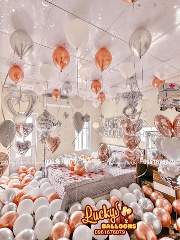 Bóng Bay Phòng Cưới Trang Trí Phòng Tân Hôn Lãng Mạn Hà Nội