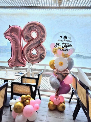 Bóng Bay Sinh Nhật 18 Tuổi Đẹp Tại Hà Nội