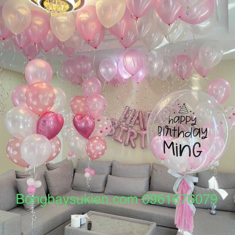 Bóng Bay Sinh Nhật Cho Bé Gái Tại Nhà Đẹp 1