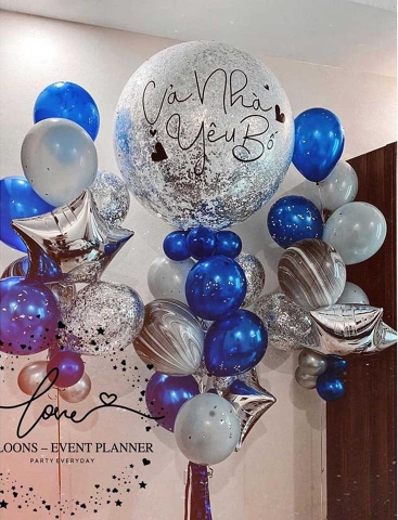 Set bóng bay trang trí sinh nhật người lớn