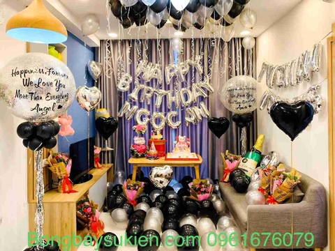 Bóng Bay Sinh Nhật Trang Trí Phòng Ngủ