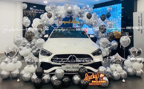 Bóng Bay Trang Trí Lễ Bàn Giao Xe Mercedes 1